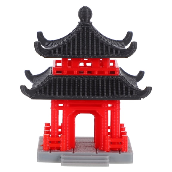 Chinese Style Mini Pavilion Model for Garden Aquarium or Desktop Decoration