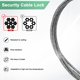 thumbnail image 2 of Uxcell 10-Pack Candado de Cable de Seguridad, 1FT 3mm Recubierto de Acero Inoxidable, Cable de Alambre Resistente a Cortes para Equipaje [Transparente], 2 of 6