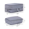 thumbnail image 2 of REGALWOVEN 1 Pack Foldable Clothes Storage, Storage Bags, Moving Bags for Organizing Bedroom, Clothing, Storage Containers with Handles Gray 15.5*12*7in, 2 of 7