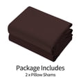 thumbnail image 2 of Kelnaro 2 Pack Microfiber Pillow Shams - Ultra Soft Breathable 20"x26" Sham Covers with Envelope Closure - Standard Size - Chocolate, 2 of 5