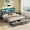 Grey, variant on Greenstell King Bed Frame with Drawers and Headboard, Upholstered Storage Bed with Charging Station and LED Lights,Black