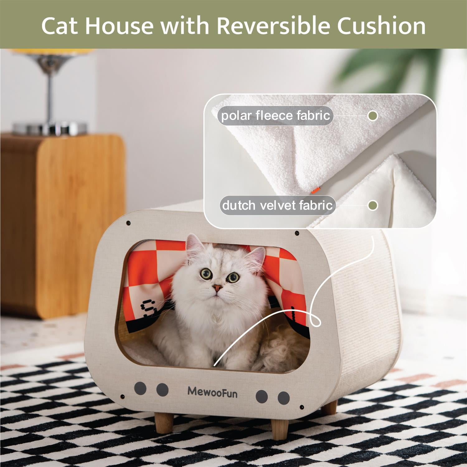 Pefilos 18" 3-in-1 Cat Cave Bed, Cat House for Indoor Cats, Cat Condo Modern Cat Nest Cute Prevents Furniture Damage Cat Shelter, Gray Pefilos 18" 3-in-1 Cat Cave Bed, Cat House for Indoor Cats, Cat Condo Modern Cat Nest Cute Prevents Furniture Damage Cat Shelter, Gray