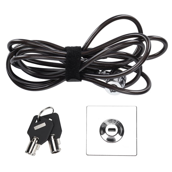 Xirurus Galvanized Steel Laptop Security Cable Lock with 360° Rotating Base – Universal Anti‑Theft Lock for Mac, Windows, Lenovo, Asus & More