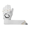 thumbnail image 5 of Evoshield Carbyne Adult Batting Gloves With Strap - Team White Small, 5 of 5