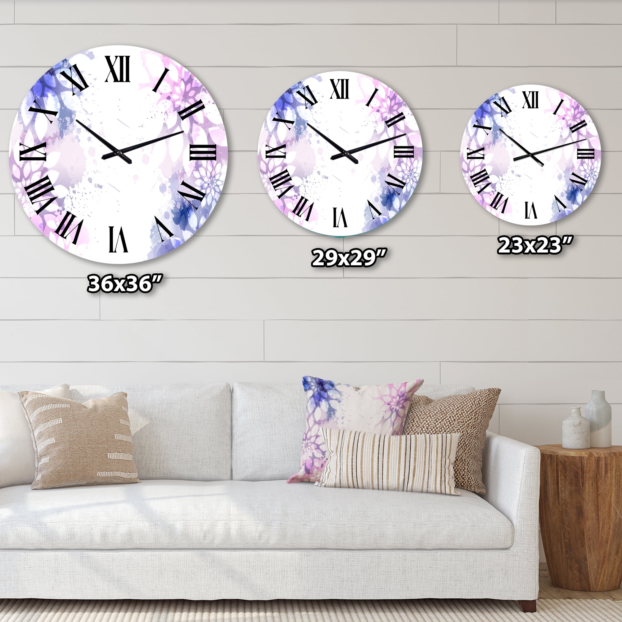 Designart 1 in Modern,Contemporary Wall Clock