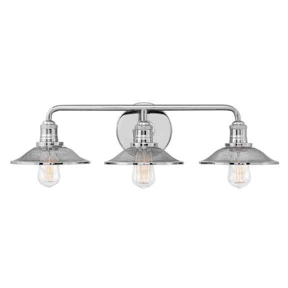 5293PN Hinkley Lighting Rigby - 3 Light Bath Vanity in Industrial Style - 27 Inches Wide by 8.75 Inches High-Polished Nickel Finish