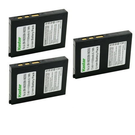 Kastar BN-VM200Battery 3-Pack Replacement for JVC BN-VM200 BN-VM200U BN-VM200UE BN-VM200US LY34416-001B Battery JVC GZ-MC500 GZ-MC500EK GZ-MC500EX GZ-MC500U GZ-MC500US Camera