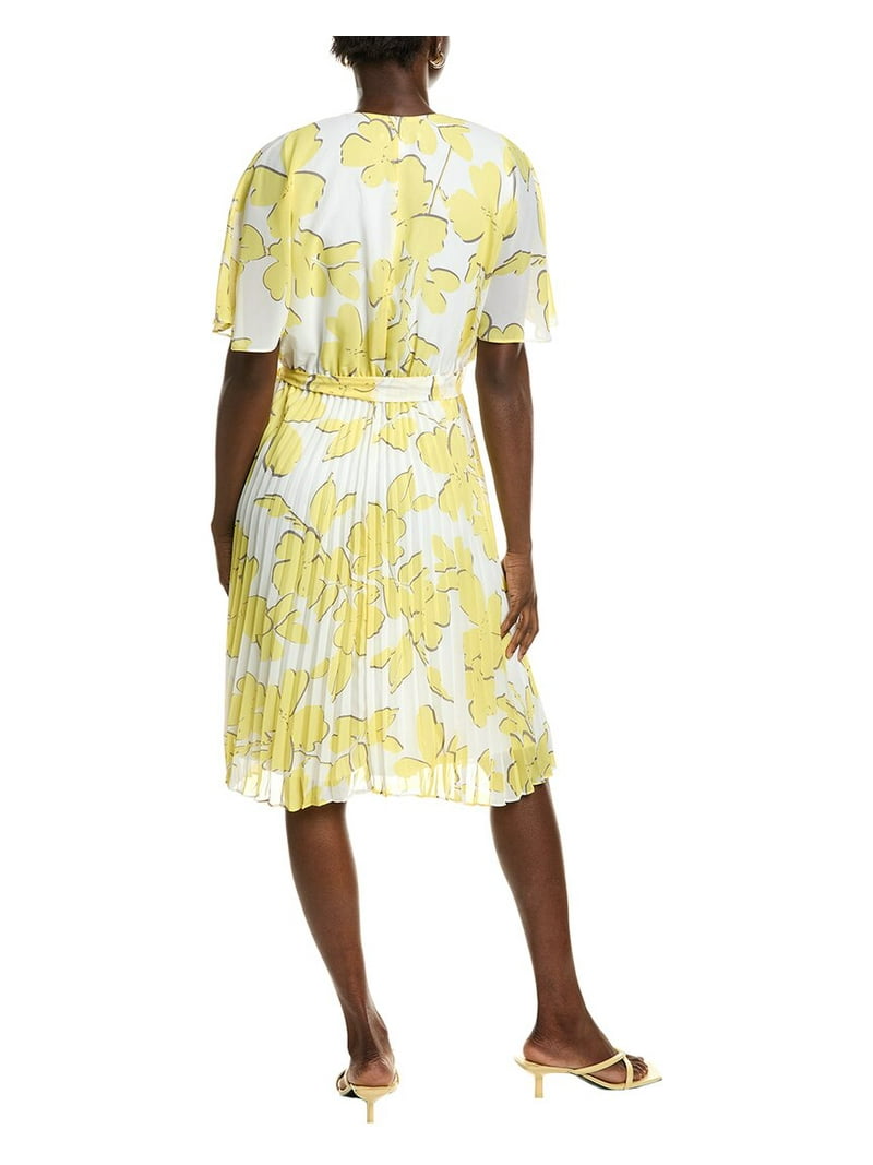 open lace back dress MAKE IT WORK PLEATED MINI DRESS IN YELLOW – AKIRA