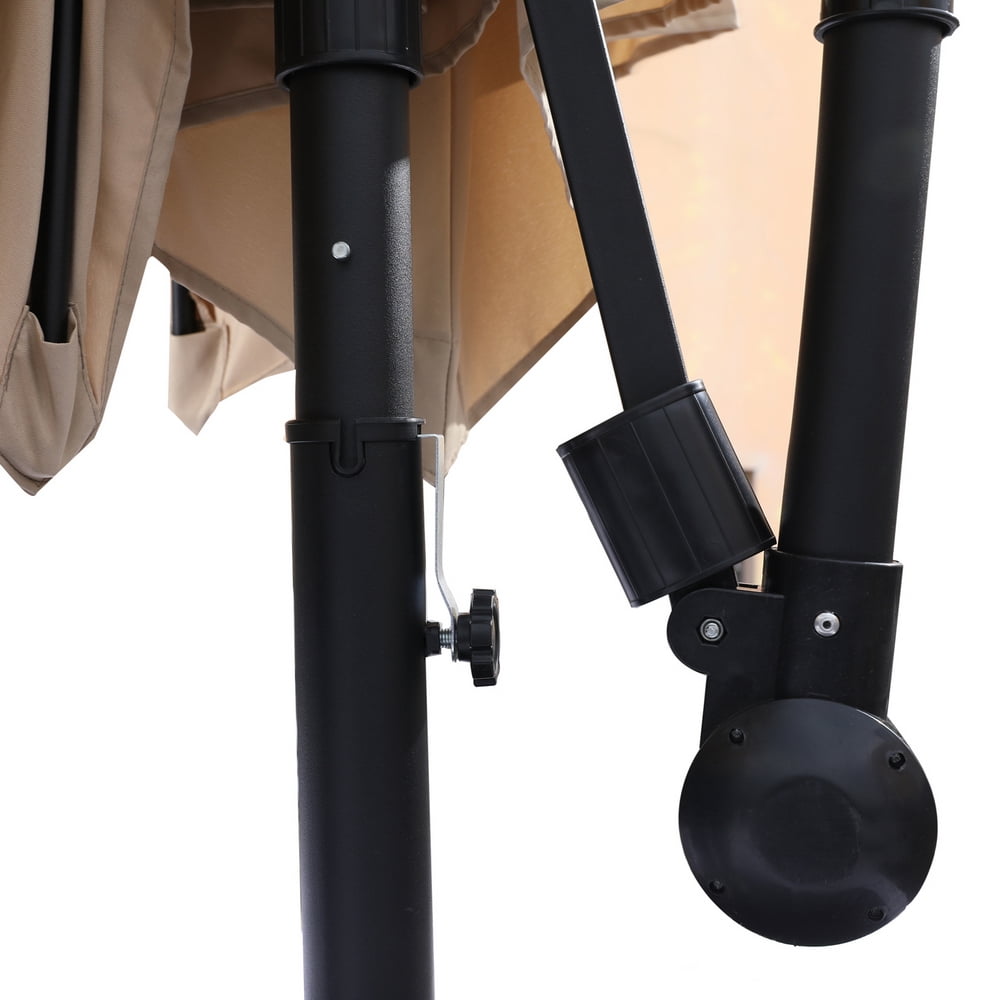 Kepooman 10 FT Cantilever Patio Umbrella, Deluxe Heavy Duty Outdoor Offset Hanging Umbrellas Without Base for Market, Pool, Garden, and Outdoor Life, Top Color Kepooman 10 FT Cantilever Patio Umbrella, Deluxe Heavy Duty Outdoor Offset Hanging Umbrellas Without Base for Market, Pool, Garden, and Outdoor Life, Top Color