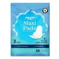 thumbnail image 3 of (2 pack) Equate Maxi Pads with Wings, Size 3, Extra Long Super Protection. Unscented, Compare to Always Maxi (26 Count), 3 of 20