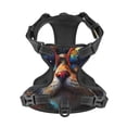 thumbnail image 4 of Lsque Cool Cat With Sunglasses Dog Harness, No-Pull Pet Harness with 2 Leash Clips, Adjustable Soft Padded Dog Vest with Easy Control Handle for Large Dogs-X-Large, 4 of 9