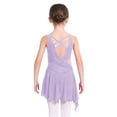 thumbnail image 5 of Hansber Girl's Lyrical Dance Dress Figure Ice Skating Asymmetrical Skirt Leotard Ballet Contemporary Dancewear Lavender 10, 5 of 6
