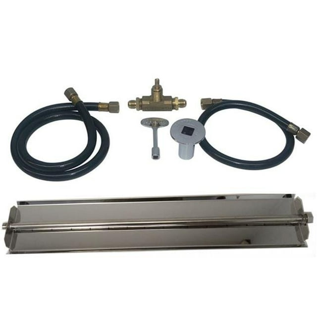 Tretco OB5SS-BK1-18-NG Kit de Poêle Linéaire en Acier Inoxydable de 18 Po, Gaz Naturel