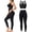 Outfit Se: Black, variant on Workout Sets for Women 2 Piece acerback Sports Bra with Pads High Waist Tummy Control Yoga Leggings with Pockets Gym Activewear Outfit