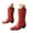 Red, variant on Western Cowboy Boots for Women Studded Motorcycle Boots Square Toe Pull on Cowgirl Boot