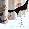 thumbnail image 6 of Cartoon Dog and Flower Shower Curtain 36"x72" ,Bathroom Decorative Shower Curtains Set with 12 Hooks,Modern Waterproof Washable Shower Curtain, 6 of 6