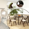 thumbnail image 5 of Gymax Folding Dining Chairs Set of 4 Wooden Table Chairs w/ Padded Seat Modern Coffee & Beige, 5 of 10