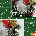 thumbnail image 3 of 10 Inch Christmas Wreath with Bow ,Bell and Decorations, Wreaths with Merry Christmas Sign for Front Door Porch Wall Window Outside Ornament, Christmas Garland for Indoor Outdoor, 3 of 7