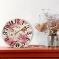 thumbnail image 6 of Butterflies Flowers Floral 10 inch Wall Clocks Non Ticking Easy to Read Battery Decorative for Home Bathroom Kitchen Bedroom Living Room, 6 of 8