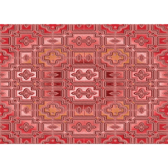 Ahgly Company Indoor Rectangle Patterned Love Red Area Rugs, 2' x 4'