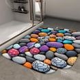 thumbnail image 2 of 1pc Painted Stones Absorbent Non-Slip Bathroom Thickened Flannel Rug Decor,Soft,Quick Drying,Suitable For Indoor/outdoor Use,Bathrooms,Bedrooms,Kitchens,Terrace,Laundry Rooms,16"x24", 2 of 9
