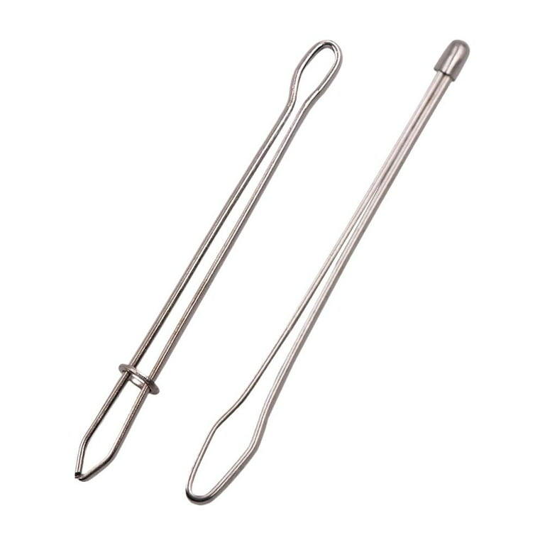 Rygrzj Elastics Drawstring Threader,Elastic Band/Rope Wearing Threading Guide,Sewing Pull Through Tool Self-Locking Tweezers,Drawstring Cords