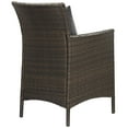 thumbnail image 3 of Modway Conduit Outdoor Patio Wicker Rattan Dining Armchair Set of 4 in Brown Charcoal, 3 of 3