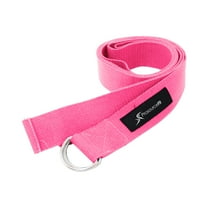 ProsourceFit Metal D-Ring 8 Ft Yoga Strap for Support & Stretching