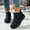 Navy, variant on Women's Winter Ankle Boots Fashion Casual Side Zipper Mid Calf Snow Booties Warm Fleece Lined Slip Comfortable Footwear For Outdoor Daily Wear