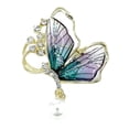 thumbnail image 6 of Segolike Butterfly Brooch Pin Rhinestone Brooches Decor Lapel Badge Pin for Valentines Day Gifts Ladies Backpack Hat Bridal Bridegroom, 6 of 8