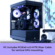 iBUYPOWER Y40 PRO Black Gaming PC Desktop Computer AMD Ryzen 7 9800X3D CPU, AMD Radeon RX 7800 XT 16GB GPU, 32GB DDR5 RGB RAM, 2TB NVMe SSD, Windows 11 Home, Keyboard, Mouse - Black