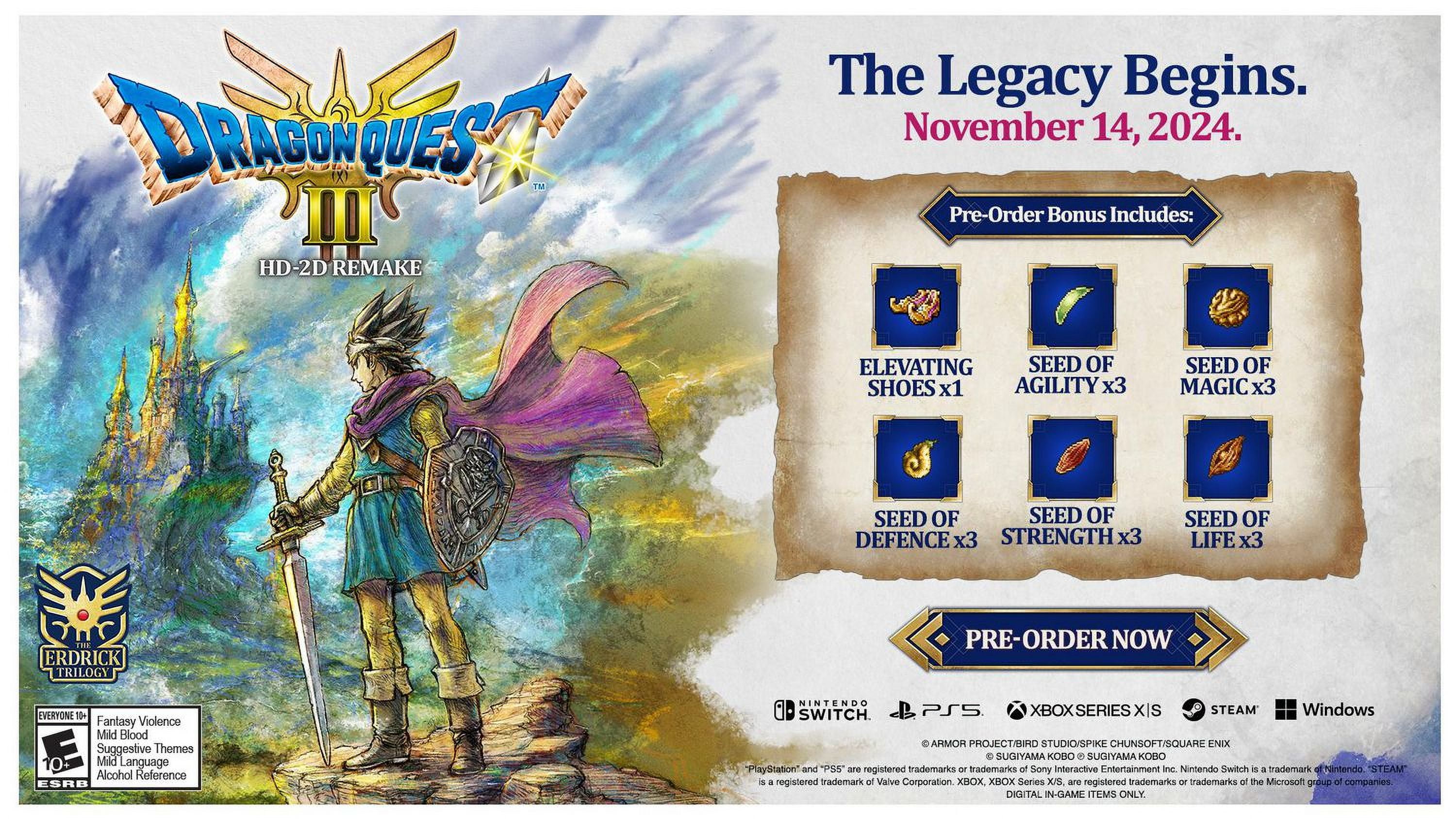 DRAGON QUEST III HD-2D REMAKE (Nintendo Switch)