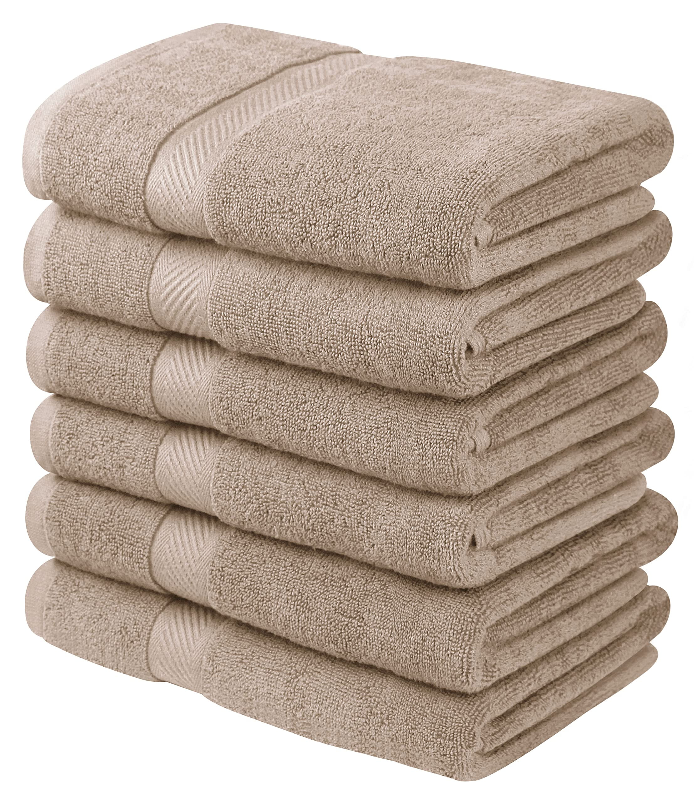 Asiatique Linen Premium Luxury Medium Cotton Beige Bath Towels Pack