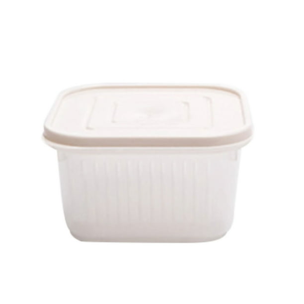 Gibobby Almacenamiento de ajo Cebolla Refrigerador Jengibre Caja sellada Contenedor Comida Cocina, y bar(Beige)