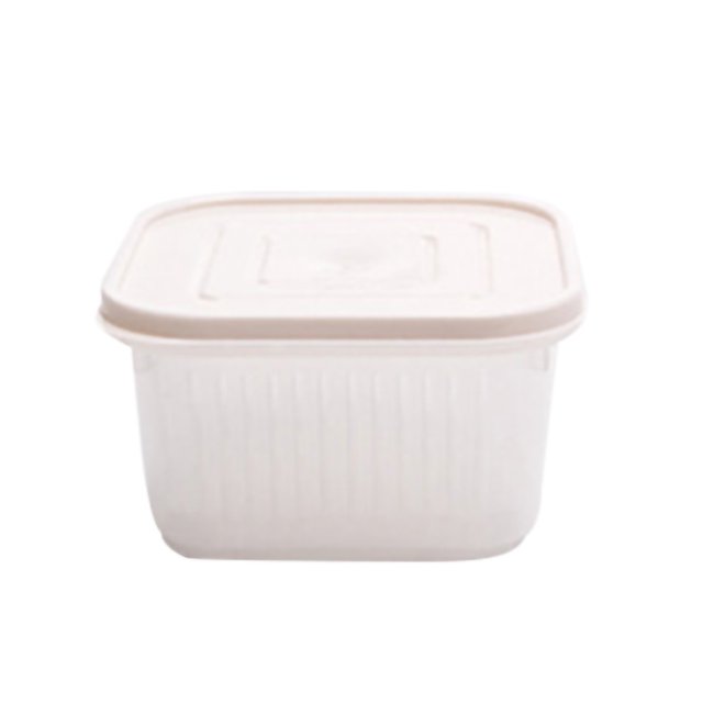 Gibobby Almacenamiento de ajo Cebolla Refrigerador Jengibre Caja sellada Contenedor Comida Cocina, y bar(Beige)