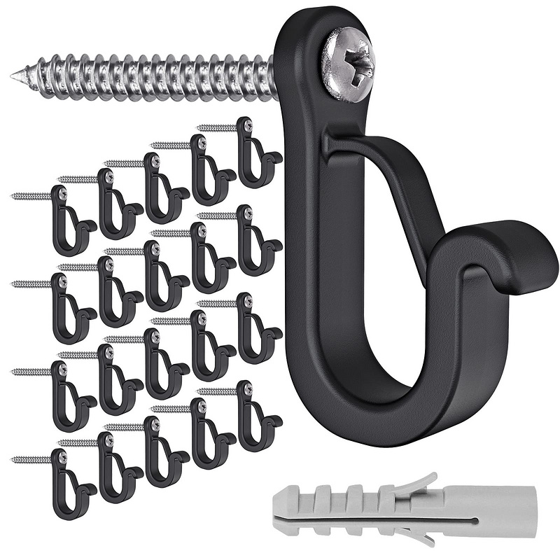 20 Pack hangers, Home Christmas Lights Hanger Hooks with Phillips Screw