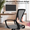 thumbnail image 4 of Office Chair Desk Computer Chair Ergonomic Adjustable Executive Mesh Mid Back with 360 Degree Swivel Wheels Lumbar Support Armrest, Grey, 4 of 14