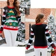 thumbnail image 3 of Gustave Women's Ugly Christmas Sweater Novelty Cute Christmas Tree Print Knitted Sweaters Pullover Crewneck Long Sleeve Xmas Holiday Sweatshirt Tops, 3 of 7