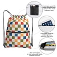 thumbnail image 3 of Naloa Floral Checkerboard Drawstring Backpack String Bag Cinch Water Resistant for Gym Shopping Sport Yoga, 3 of 6
