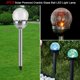 thumbnail image 1 of 2 Unids Solar Powered Crackle Glass Ball LED Lámpara de Luz Jardín Patio Césped Camino Decoración, 1 of 8