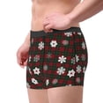 thumbnail image 2 of Fotbe Plaid Snowflakes Festive Calzoncillos Tipo Boxer con Bolsa de Soporte Total para Hombre, X-Temp Fresco, Transpirable y de Secado Rápido-XX-Large, 2 of 5