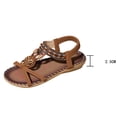thumbnail image 7 of Caywon Sandals Women Comfortable Dressy Womens Flat Sandals Non Slip On Bohemian Summer Beach Shoes With Elastic Ankle Strap, 7 of 7
