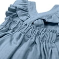 thumbnail image 6 of KVPLBQFD Baby Girls Soft Breathable Rompers Infant Cute Frilly Ruffle Hem Jumpsuit with Full Snap Buttons Newborn Lightweight Summer Bodysuits, 6 of 10