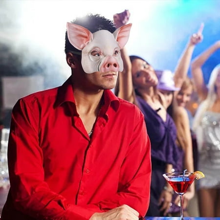 

Half Face Massk Mardi Carnival Party Dance Dress Up Funny Animal Pig Maskfor Carnival Oktoberfest Masquerade Graduation Party Decorations 2022 And Party Flag Birthday Party for Kids 8-12 Boys Party