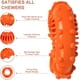 thumbnail image 3 of Verde + Naranja - Paquete de 2 juguetes masticables para perros, juguetes de goma duraderos para perros, juguetes para limpiar los dientes de perros grandes y medianos, 3 of 5
