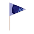 thumbnail image 1 of Illustration Cure-Dents à Rayures Bleues Motif Court Triangle Toppers de Cupcake Drapeau, 1 of 3