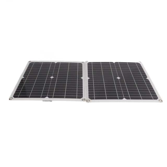 Delaman Kit de Panel Solar, Panel Solar de Carga al Aire Libre 50W Kit de Panel Solar monocristalino USB Plegable para computadoras portátiles de teléfonos móviles