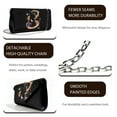 thumbnail image 5 of Xixirimido Women Clutch Bag Elegant PU Leather Evening Bags Envelope Handbags Clutch Purse with Detachable Chain for Party Wedding Prom, Black Cat Butterfly, 5 of 7