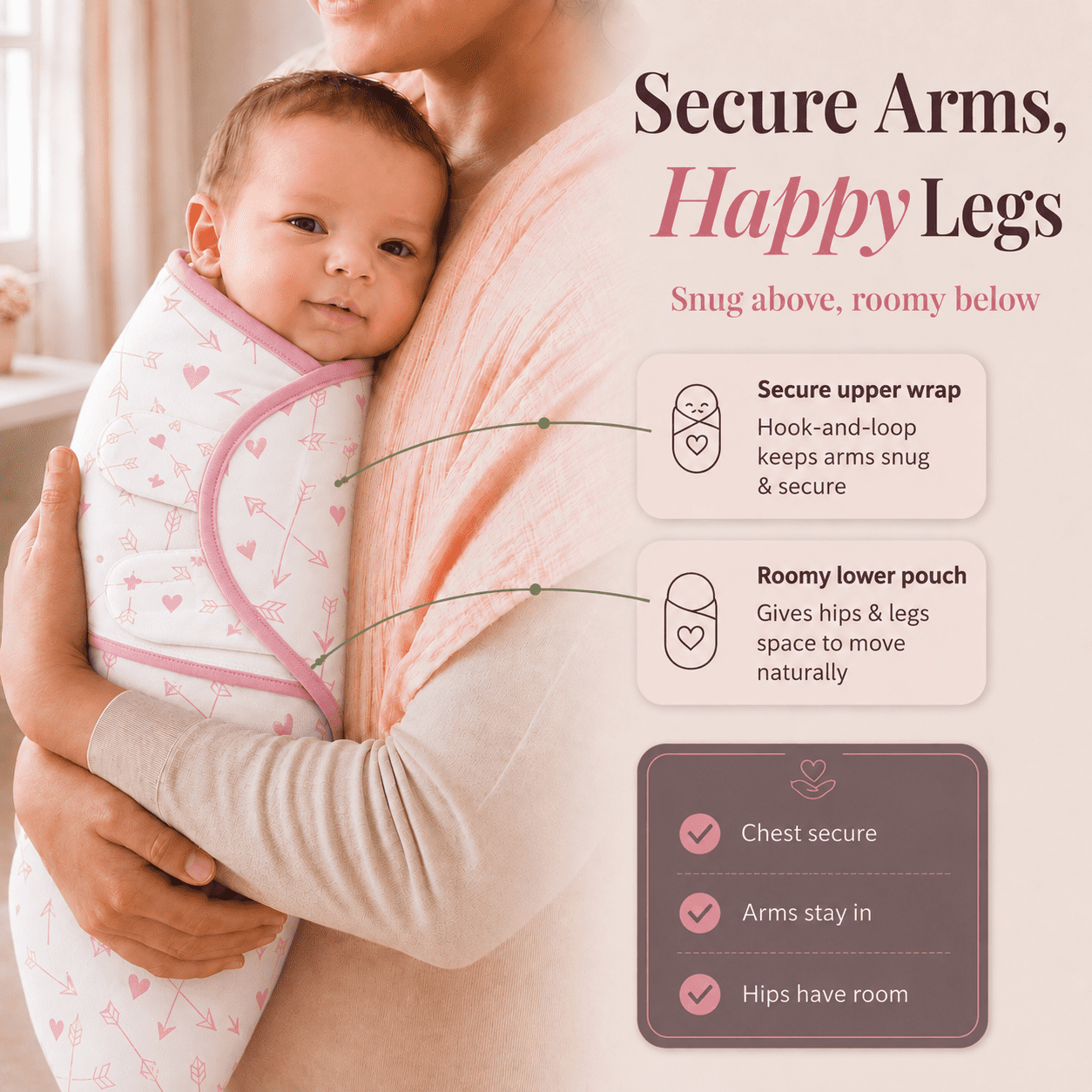 Bublo Baby Swaddles for Newborns 0–3 Months, Organic Cotton Baby Swaddle Blanket, Infant Swaddle Sack, Baby Swaddles 0–3 Months, Newborn Sleep Sacks, Baby Blanket Sleep Sack for Baby Boys & Girls
