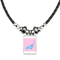 thumbnail image 1 of delfines animados. collar a mano colgante de cuerda de cuero Unbranded M, 1 of 3